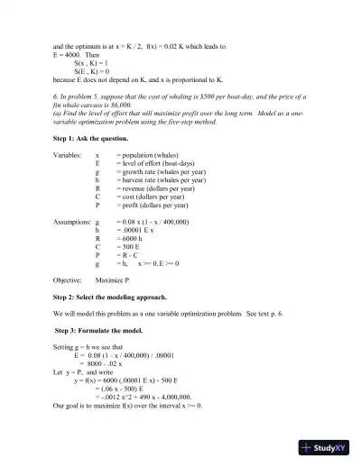 Solution Manual for Mathematical Modeling, 4th Edition - Page 11 preview image