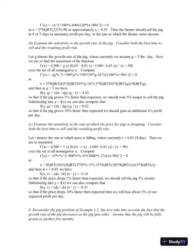 Solution Manual for Mathematical Modeling, 4th Edition - Page 14 preview image