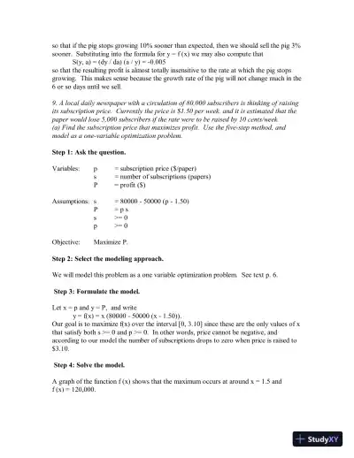 Solution Manual for Mathematical Modeling, 4th Edition - Page 16 preview image