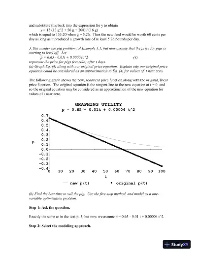 Solution Manual for Mathematical Modeling, 4th Edition - Page 4 preview image