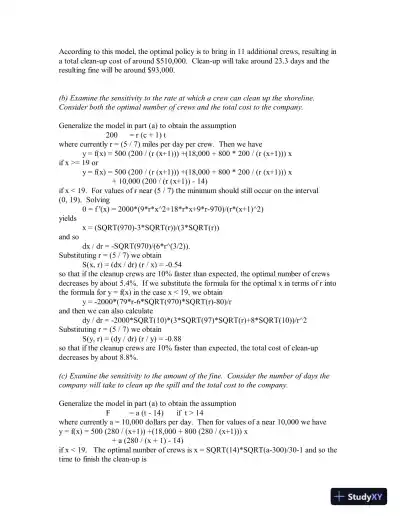 Solution Manual for Mathematical Modeling, 4th Edition - Page 8 preview image
