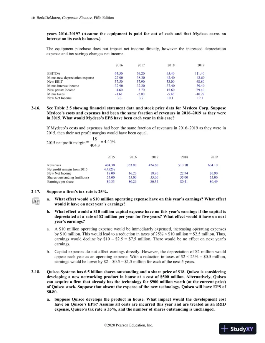 Solution Manual for Corporate Finance, 5th Edition, page 13