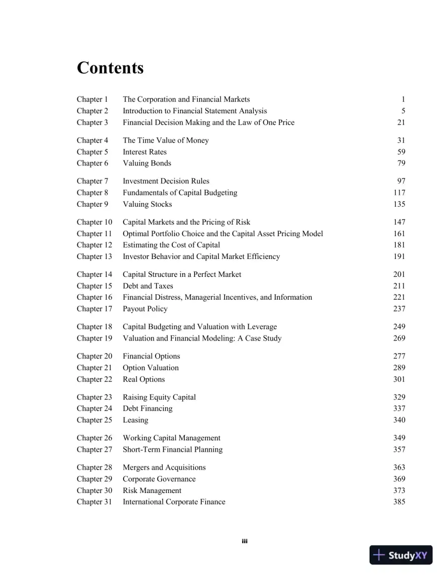 Solution Manual for Corporate Finance, 5th Edition, page 3