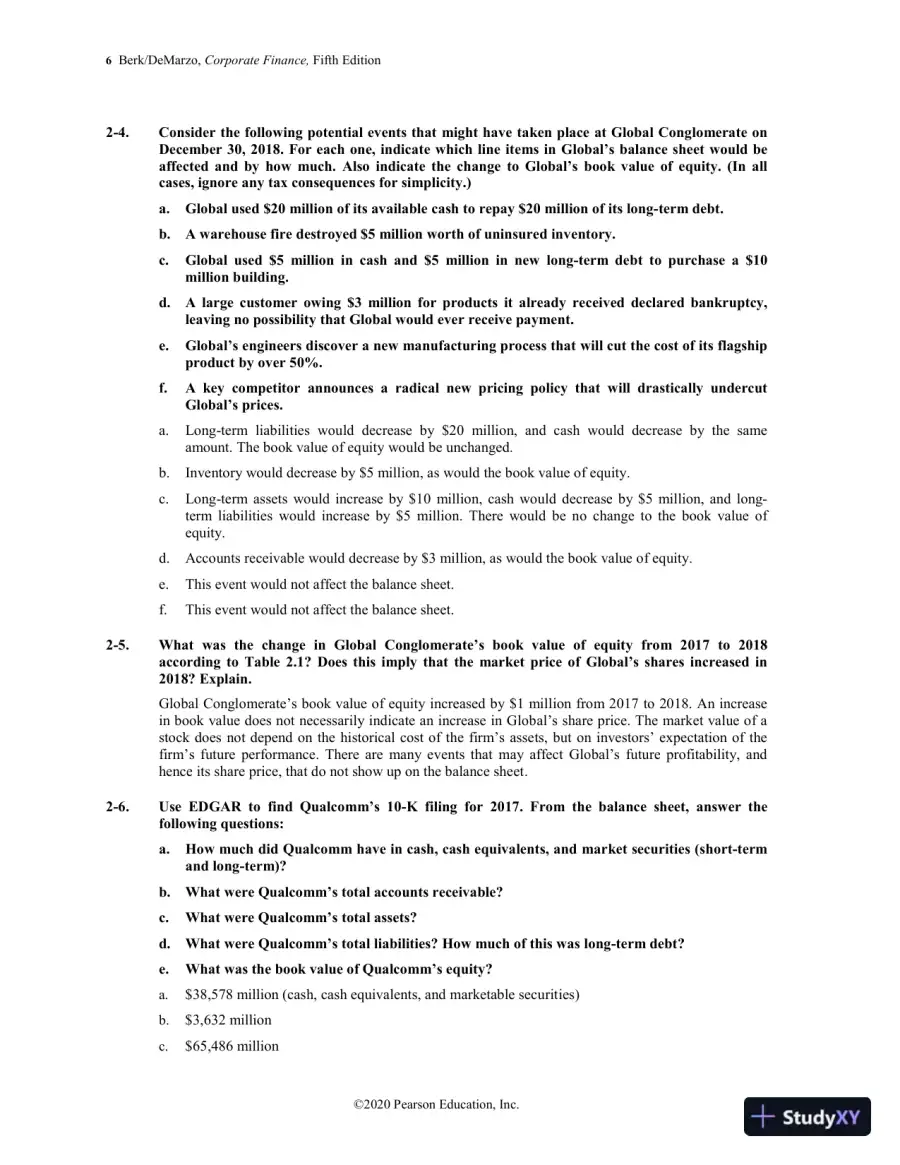 Solution Manual for Corporate Finance, 5th Edition, page 9