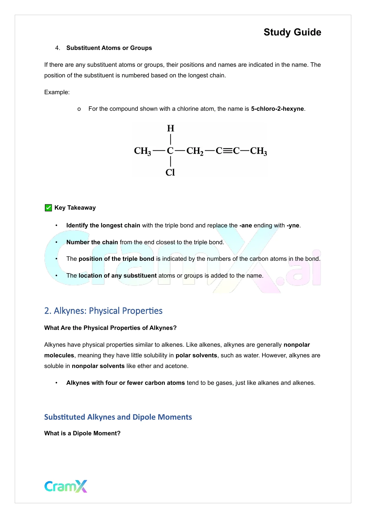 Organic Chemistry I - Alkynes - Page 2 preview image