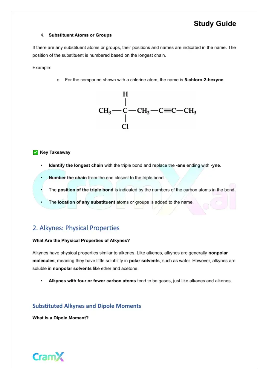 Organic Chemistry I - Alkynes, page 2