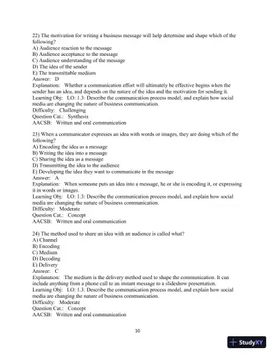 Solution Manual for Business Communication Essentials Fundamental Skills for the Mobile-Digital-Social Workplace, 8th Edition - Page 12 preview image