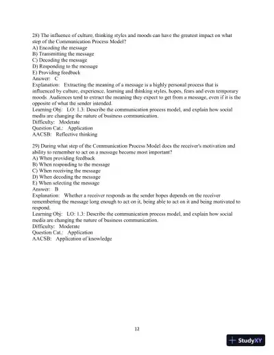 Solution Manual for Business Communication Essentials Fundamental Skills for the Mobile-Digital-Social Workplace, 8th Edition - Page 14 preview image
