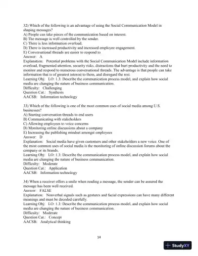 Solution Manual for Business Communication Essentials Fundamental Skills for the Mobile-Digital-Social Workplace, 8th Edition - Page 16 preview image