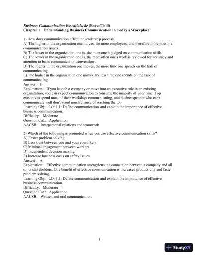 Solution Manual for Business Communication Essentials Fundamental Skills for the Mobile-Digital-Social Workplace, 8th Edition - Page 3 preview image