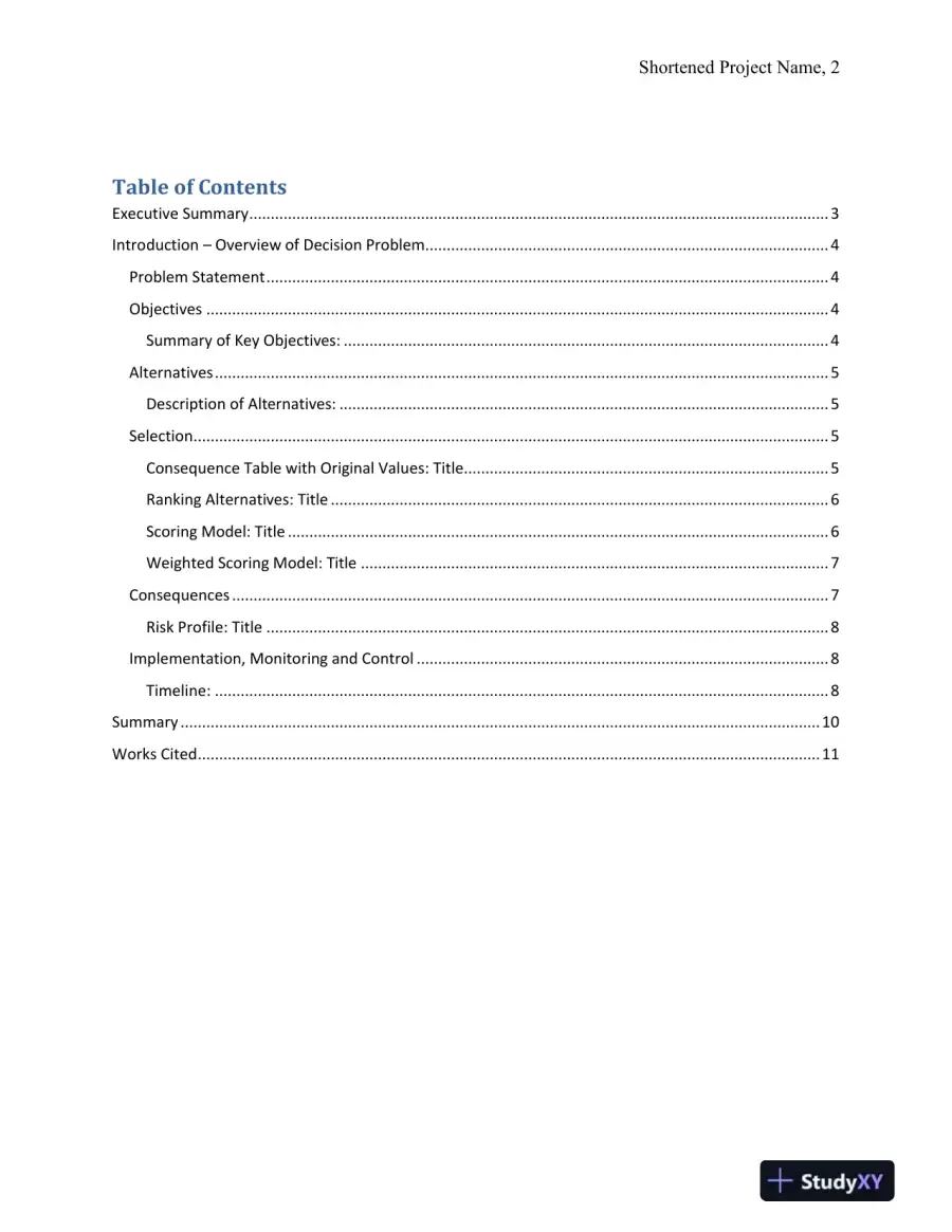 MGMT530 Decision-Making Proposal: Strategic Solutions for Complex Business Problems - DeVry University, page 3