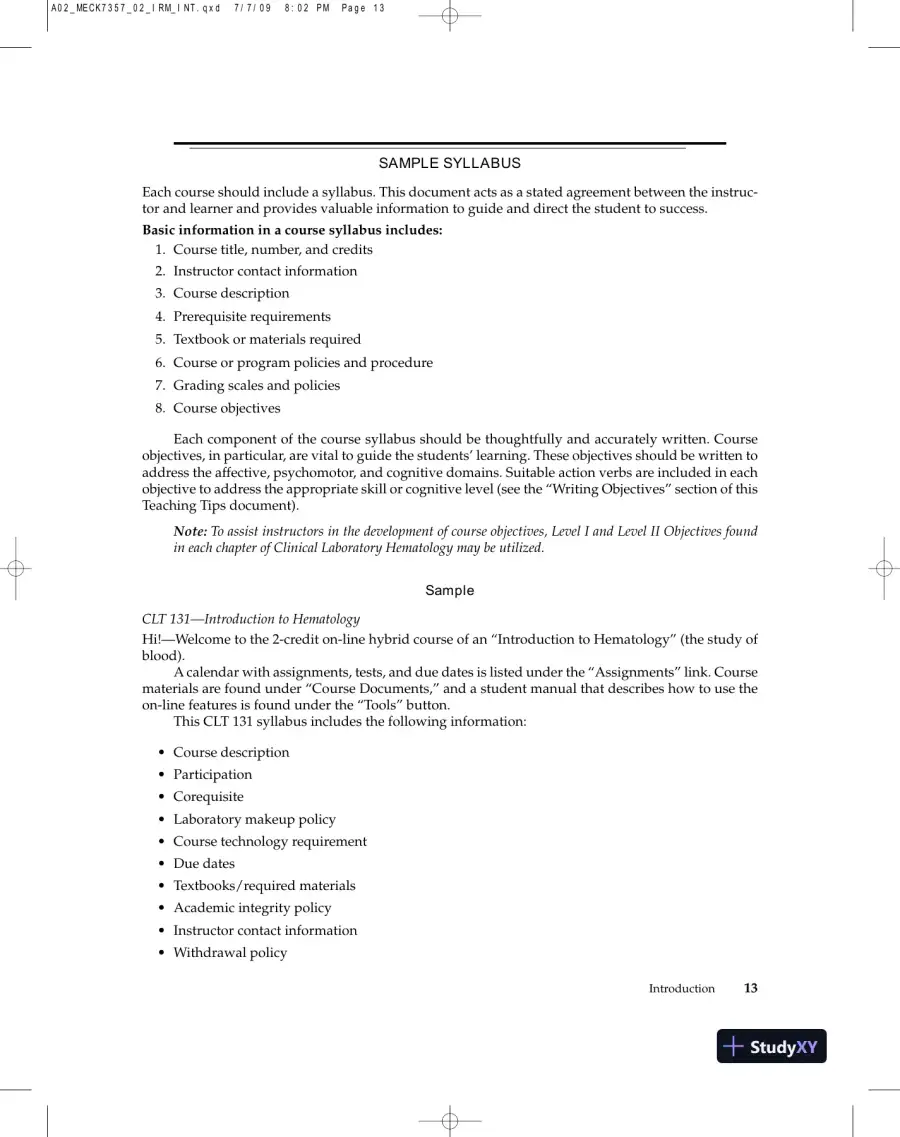 Lecture Notes for Clinical Laboratory Hematology, 2nd Edition, page 16