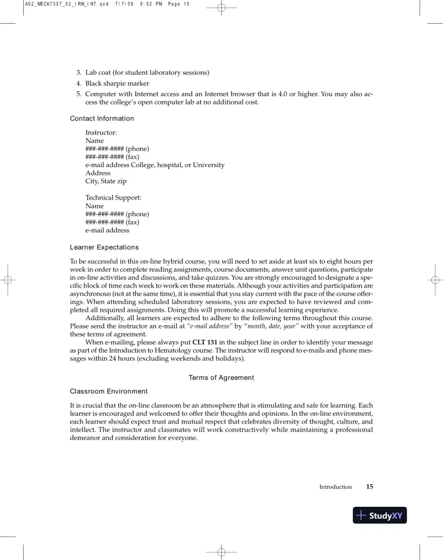 Lecture Notes for Clinical Laboratory Hematology, 2nd Edition, page 18