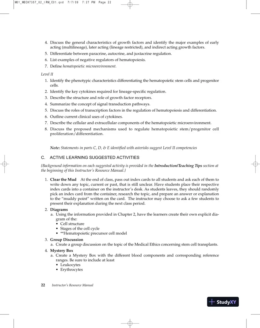 Lecture Notes for Clinical Laboratory Hematology, 2nd Edition, page 25