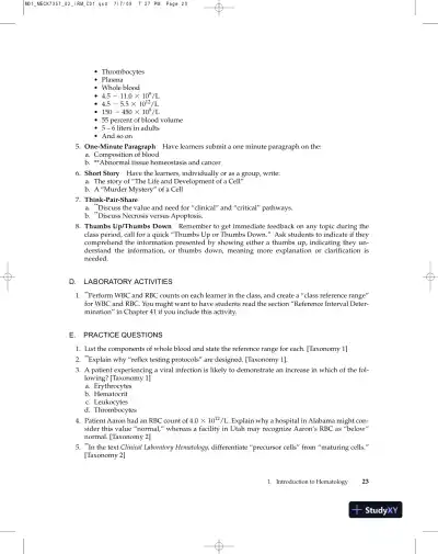 Lecture Notes for Clinical Laboratory Hematology, 2nd Edition - Page 26 preview image