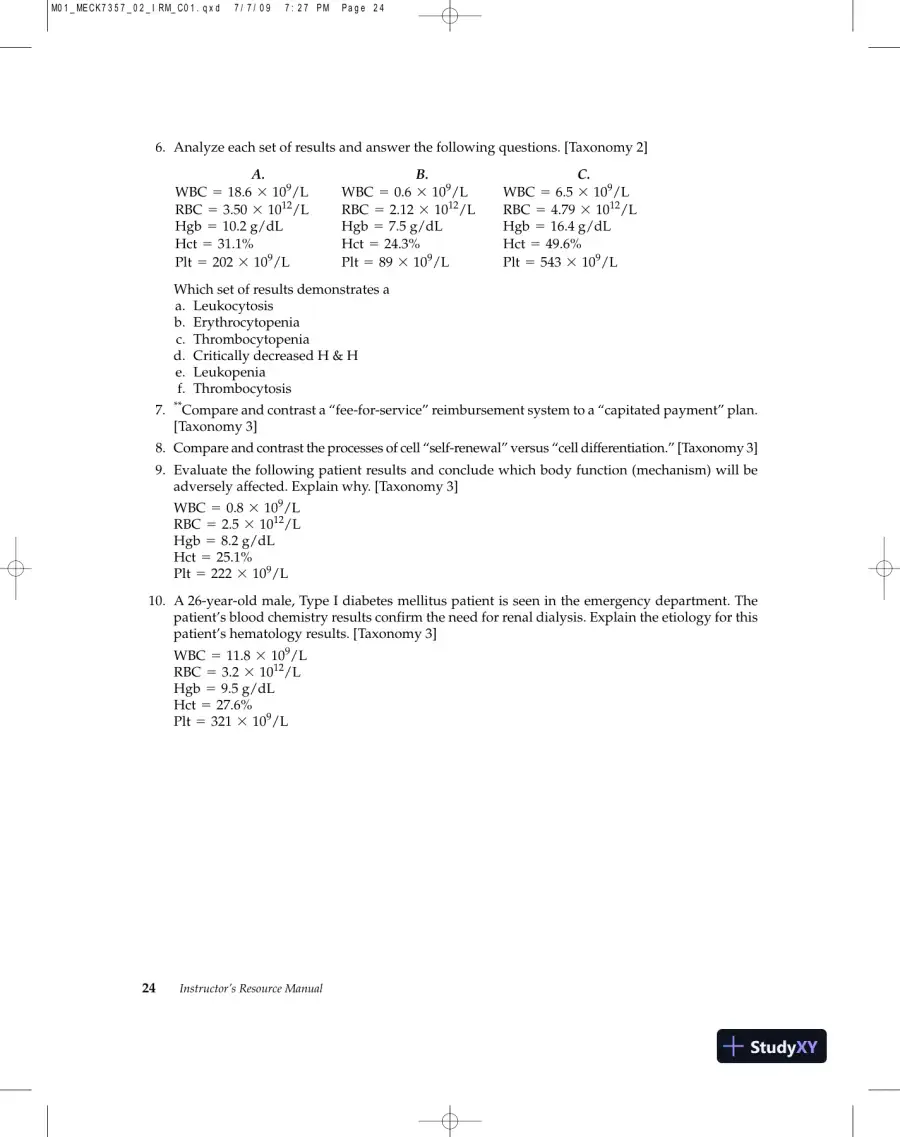 Lecture Notes for Clinical Laboratory Hematology, 2nd Edition, page 27
