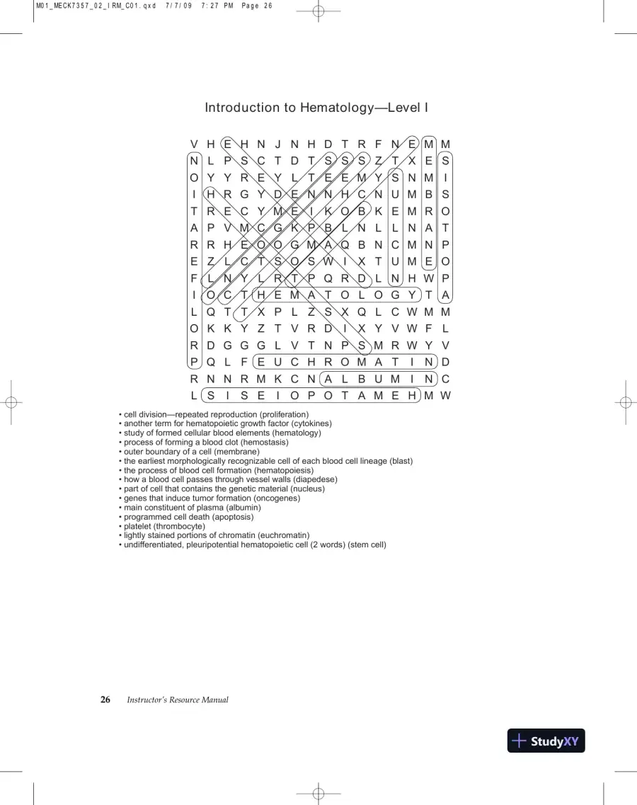 Lecture Notes for Clinical Laboratory Hematology, 2nd Edition, page 29