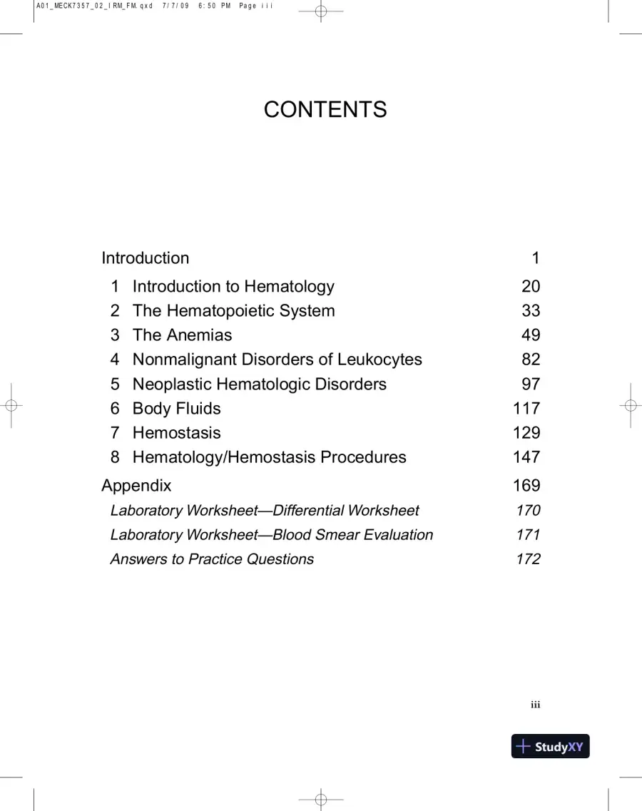 Lecture Notes for Clinical Laboratory Hematology, 2nd Edition, page 3