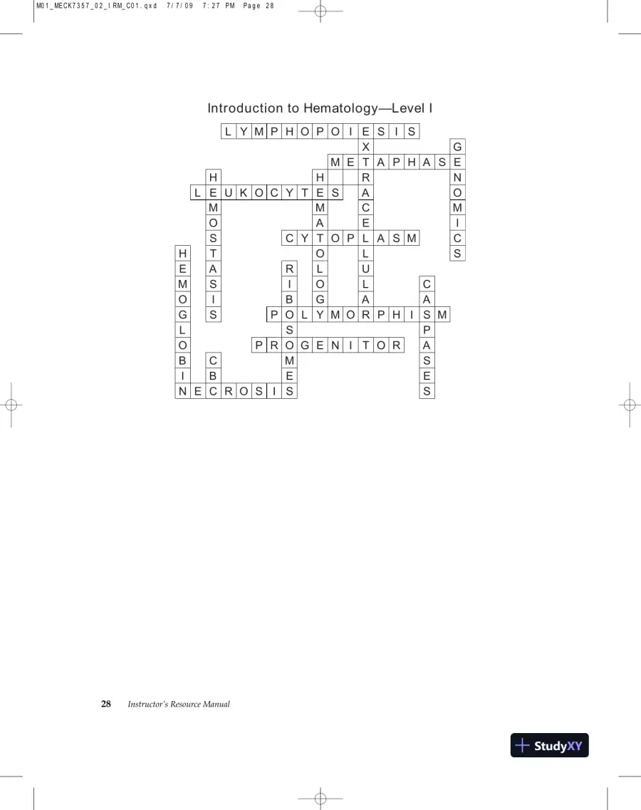 Lecture Notes for Clinical Laboratory Hematology, 2nd Edition, page 31