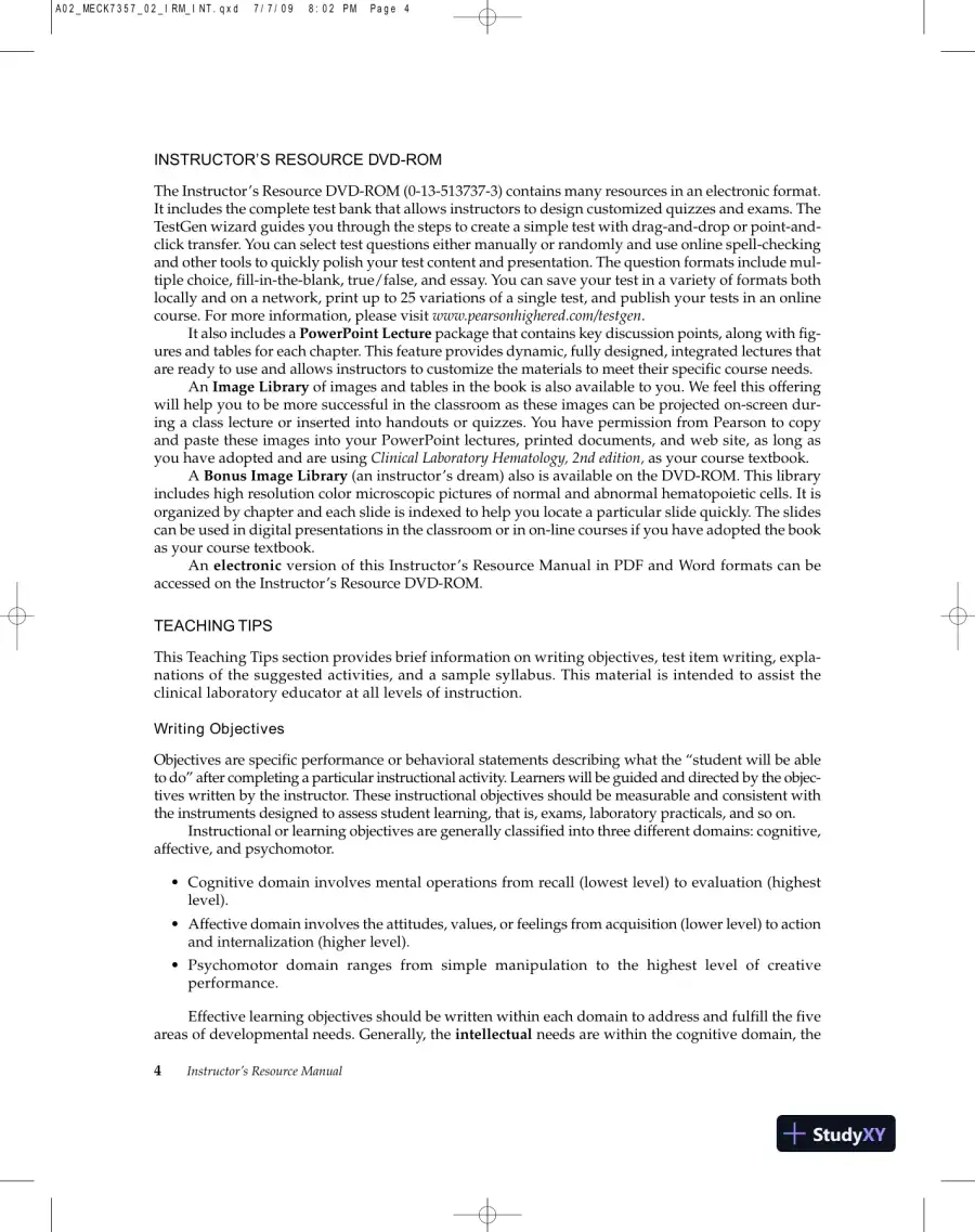 Lecture Notes for Clinical Laboratory Hematology, 2nd Edition, page 7