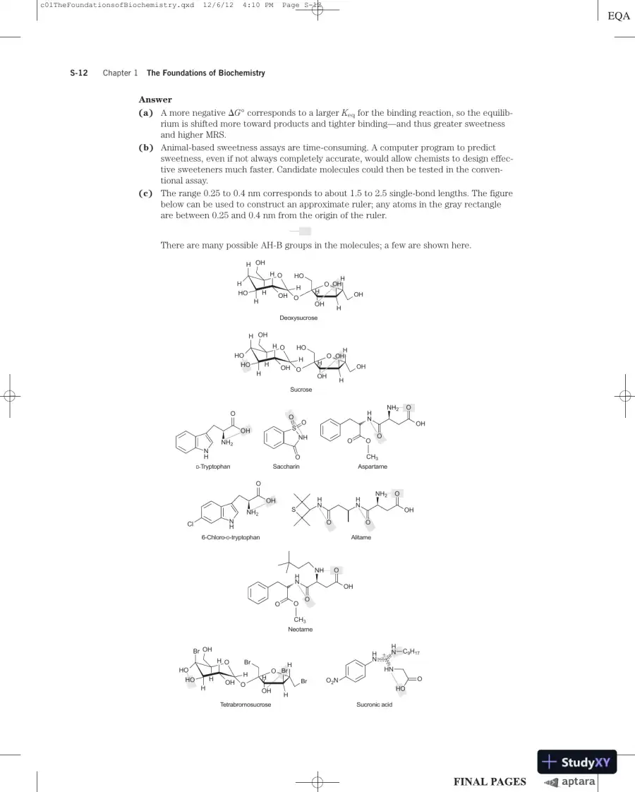 Lehninger Principles of Biochemistry Sixth Edition Solution Manual, page 13