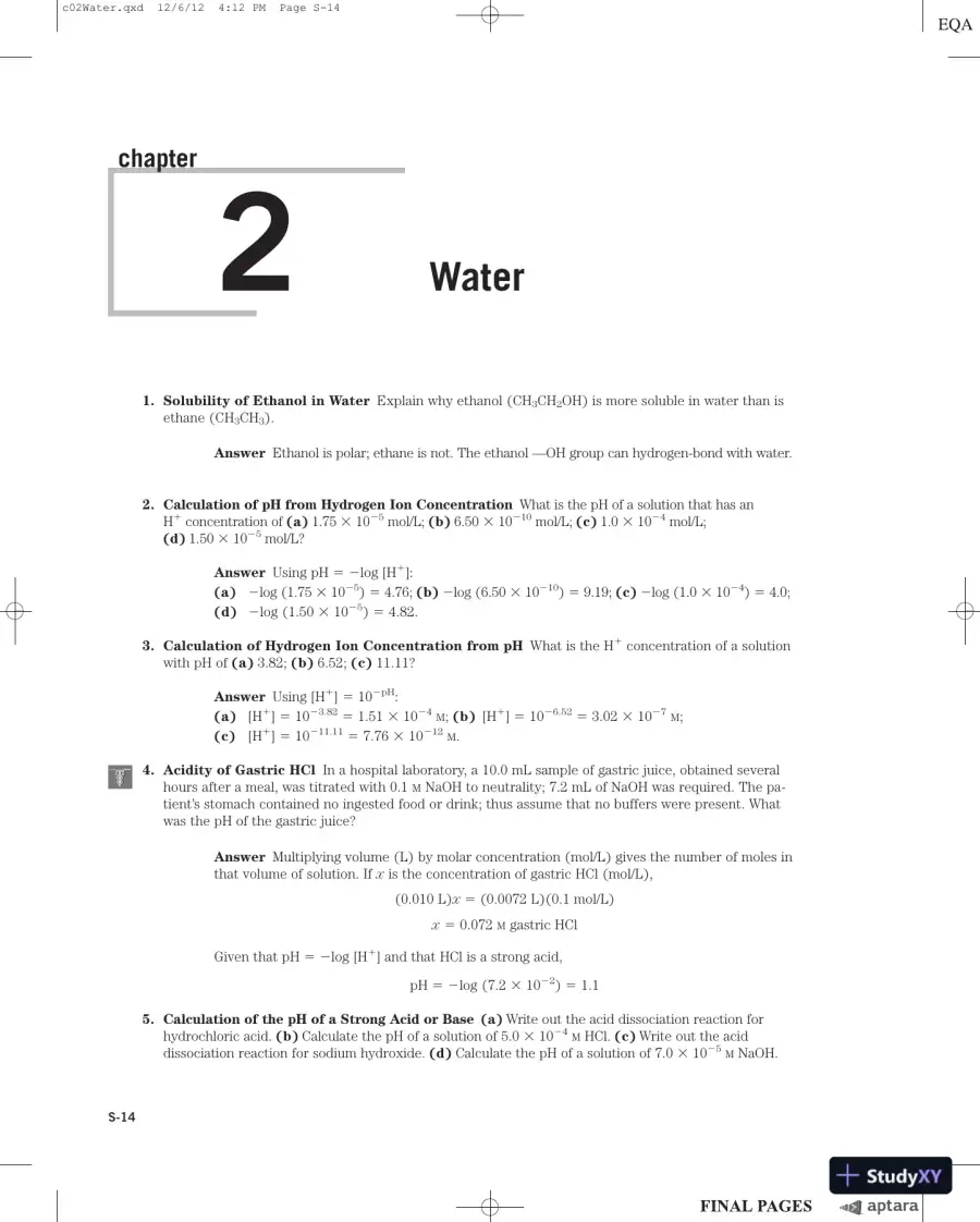 Lehninger Principles of Biochemistry Sixth Edition Solution Manual, page 15