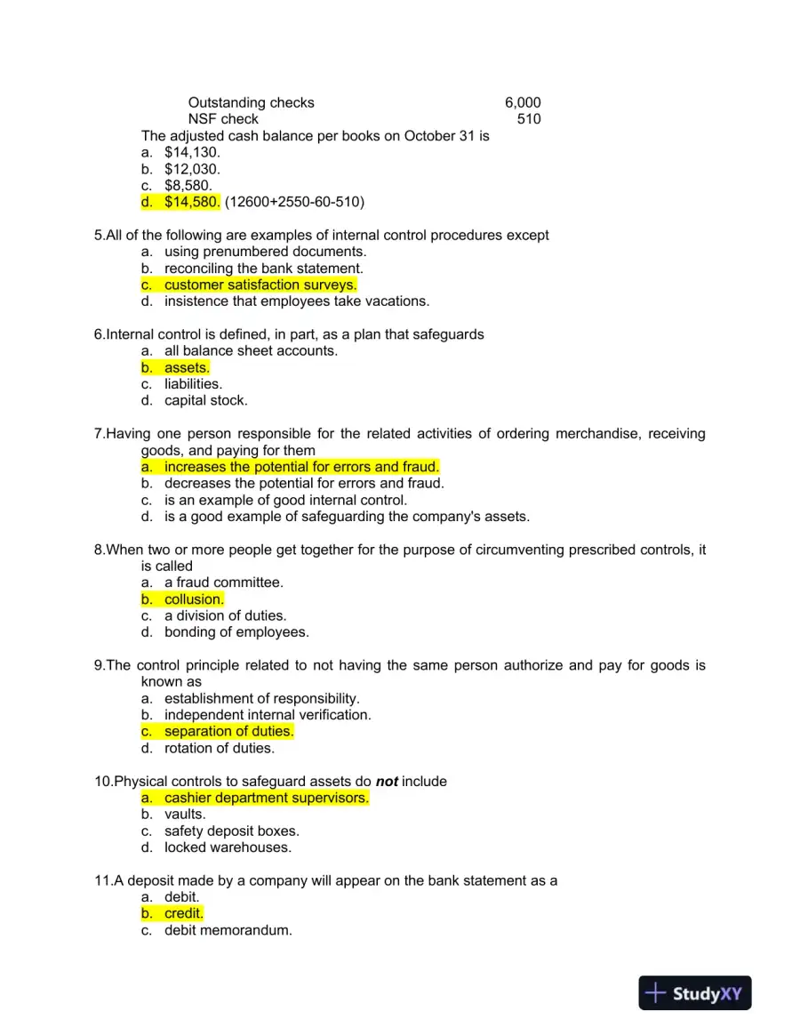 ACCT 2101 Exam 3 Study Guide (Chapters 7 � 9), page 3