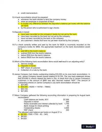 ACCT 2101 Exam 3 Study Guide (Chapters 7 � 9) - Page 4 preview image