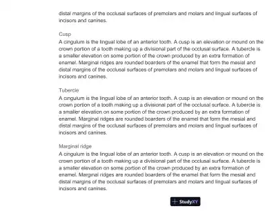 Test Bank For Wheeler's Dental Anatomy, Physiology and Occlusion: Expert Consult, 10th Edition - Page 15 preview image