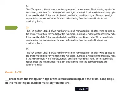 Test Bank For Wheeler's Dental Anatomy, Physiology and Occlusion: Expert Consult, 10th Edition - Page 8 preview image