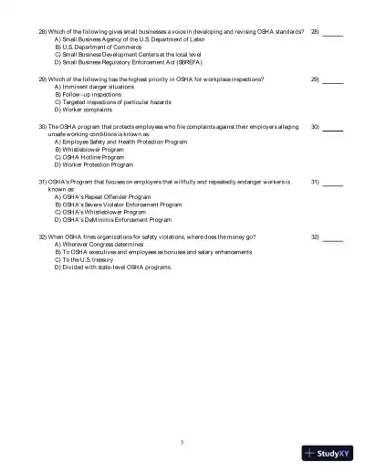 Test Bank for The Basics of Occupational Safety, 3rd Edition - Page 16 preview image