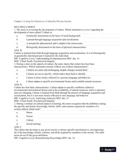 Test Bank For Textbook of Physical Diagnosis: History and Examination, 7th Edition - Page 23 preview image