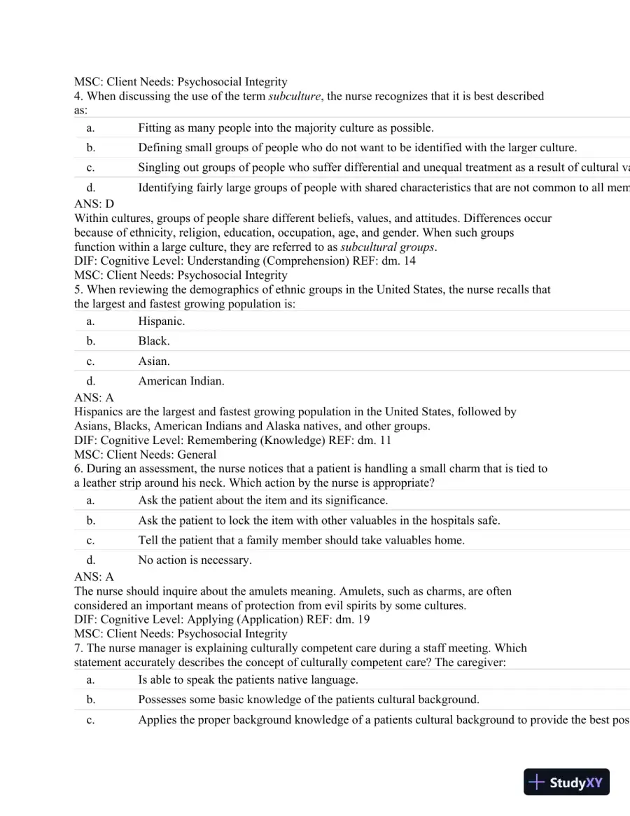 Test Bank For Textbook of Physical Diagnosis: History and Examination, 7th Edition, page 24