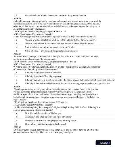 Test Bank For Textbook of Physical Diagnosis: History and Examination, 7th Edition - Page 25 preview image