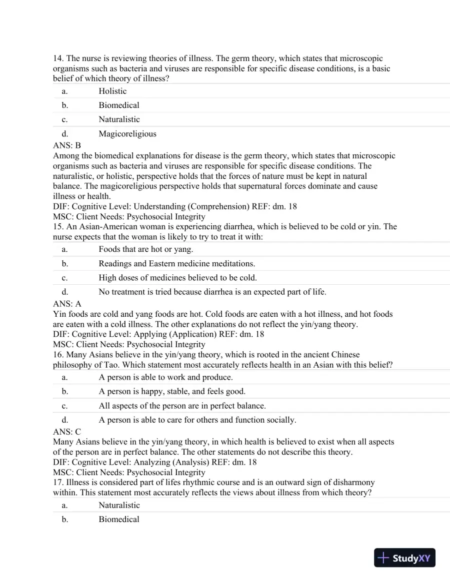 Test Bank For Textbook of Physical Diagnosis: History and Examination, 7th Edition, page 27