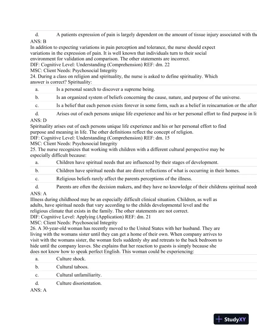 Test Bank For Textbook of Physical Diagnosis: History and Examination, 7th Edition, page 30