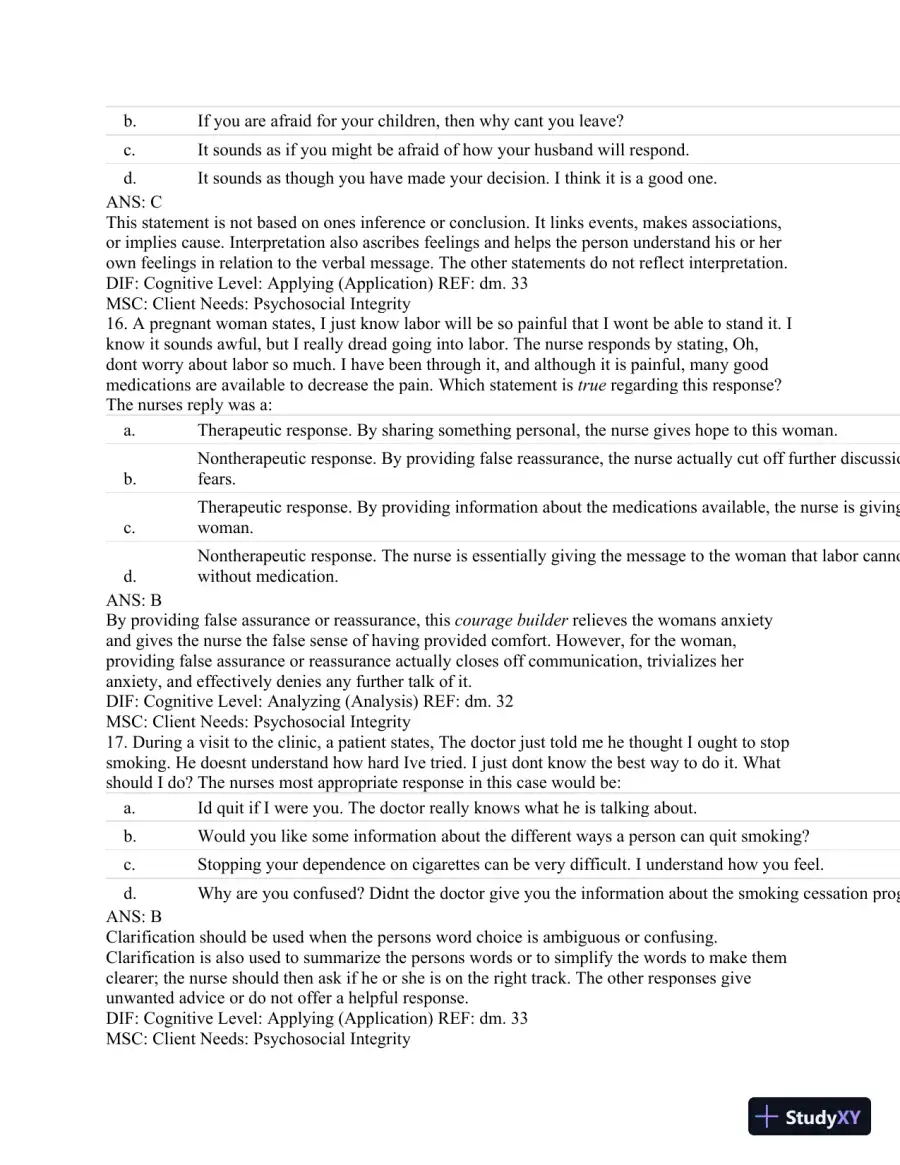 Test Bank For Textbook of Physical Diagnosis: History and Examination, 7th Edition, page 7