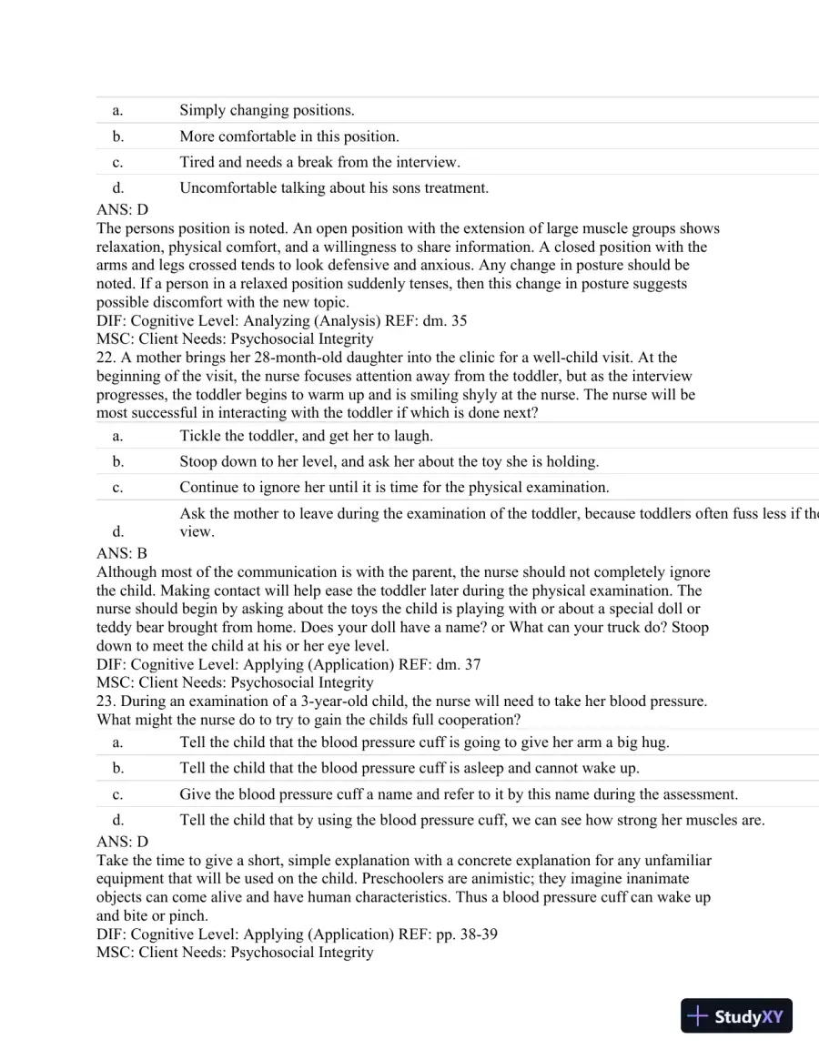 Test Bank For Textbook of Physical Diagnosis: History and Examination, 7th Edition, page 9