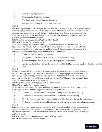 Test Bank For Textbook of Physical Diagnosis: History and Examination, 7th Edition - Page 9 preview image