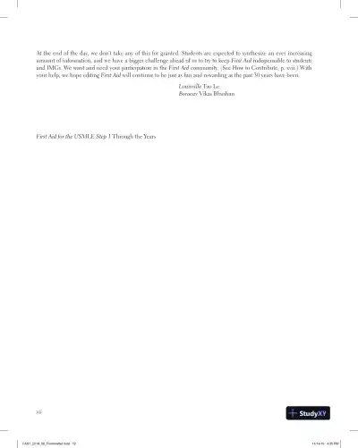 First Aid for the USMLE Step 1 2020, 30th Edition (2020) - Page 14 preview image