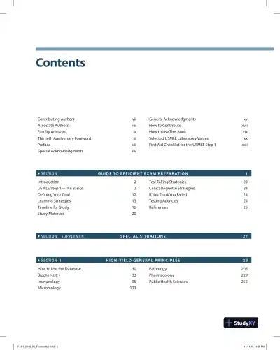 First Aid for the USMLE Step 1 2020, 30th Edition (2020) - Page 7 preview image
