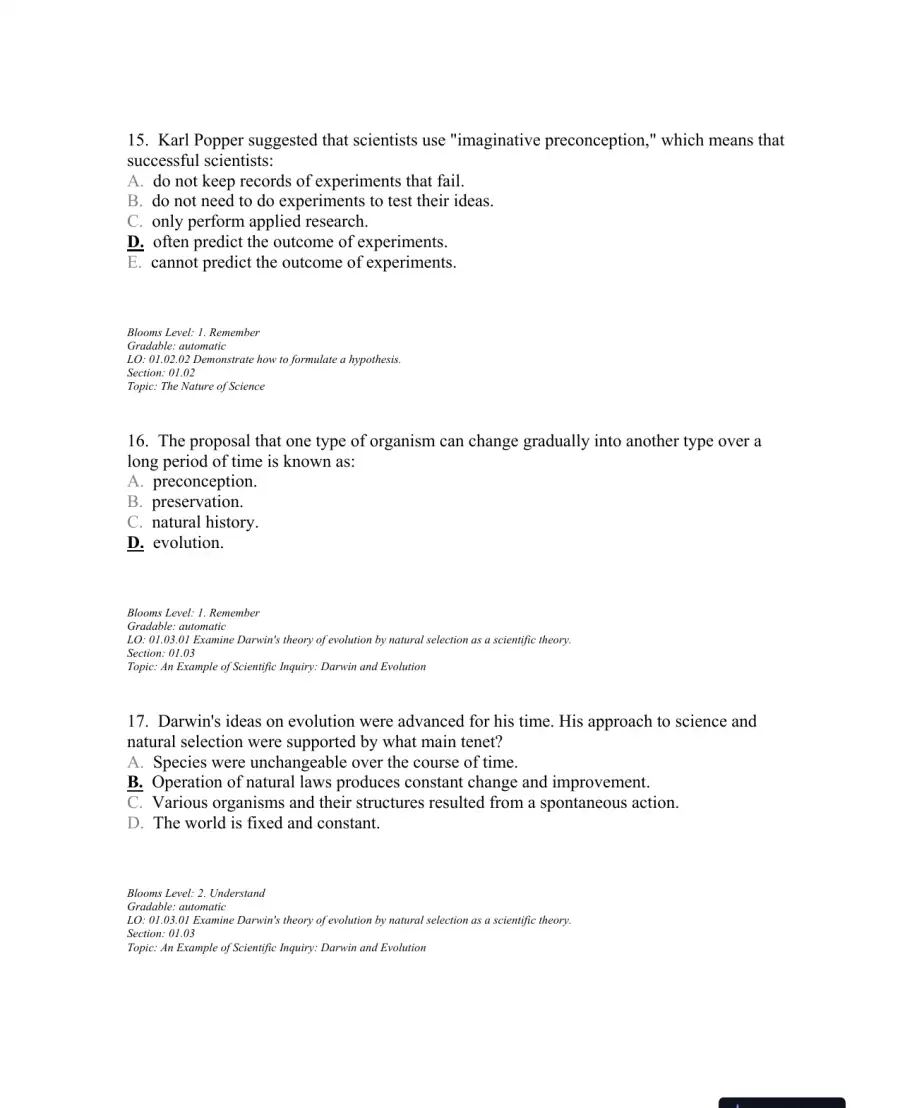 Test Bank For Biology 11th Edition Test Bank, page 11