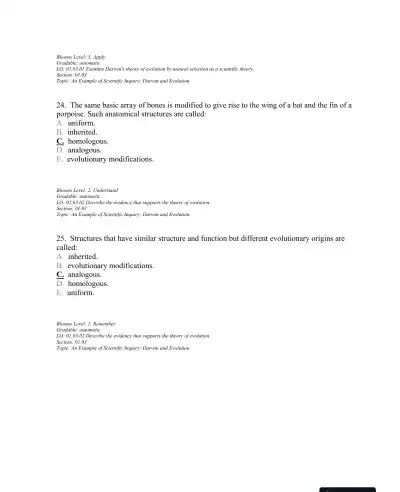 Test Bank For Biology 11th Edition Test Bank - Page 16 preview image