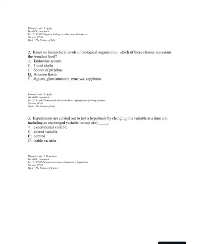 Test Bank For Biology 11th Edition Test Bank - Page 4 preview image