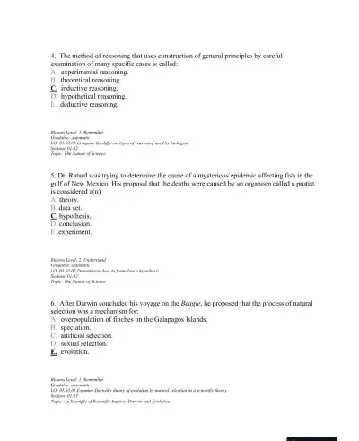 Test Bank For Biology 11th Edition Test Bank - Page 5 preview image