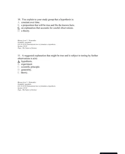 Test Bank For Biology 11th Edition Test Bank - Page 7 preview image