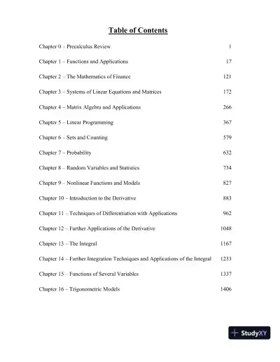 Finite Mathematics And Applied Calculus, 6th Edition Solution Manual - Page 3 preview image