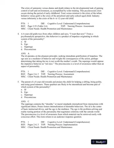 Varcarolis' Foundations of Psychiatric-Mental Health Nursing: A Clinical Approach 8th Edition Test Bank - Page 13 preview image