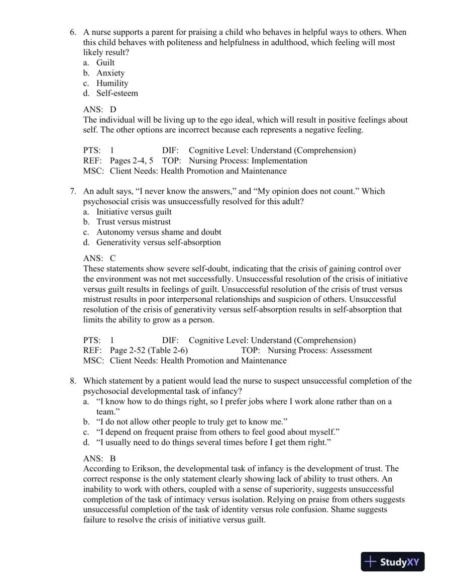 Varcarolis' Foundations of Psychiatric-Mental Health Nursing: A Clinical Approach 8th Edition Test Bank, page 14