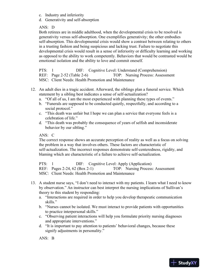 Varcarolis' Foundations of Psychiatric-Mental Health Nursing: A Clinical Approach 8th Edition Test Bank, page 16